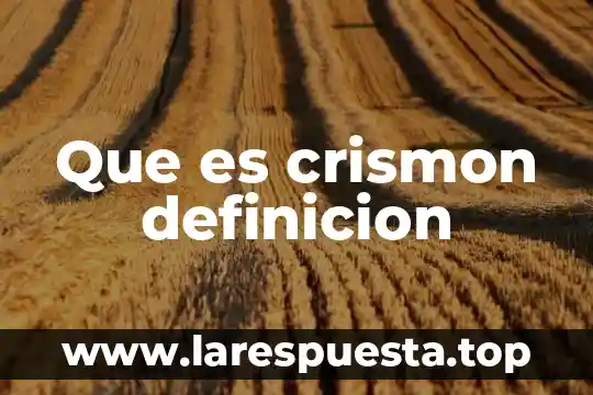 Que es crismon definicion