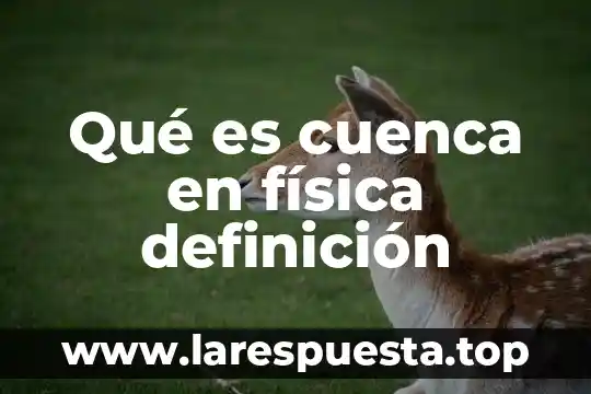 Qué es cuenca en física definición