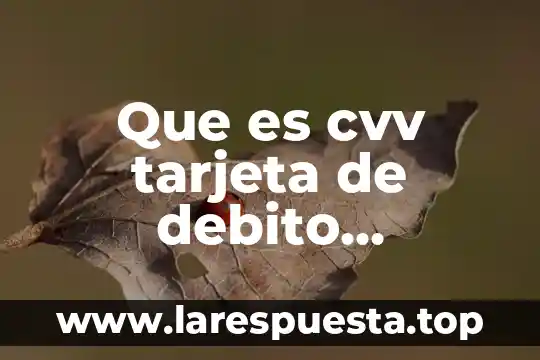 Que es cvv tarjeta de debito scotiabank