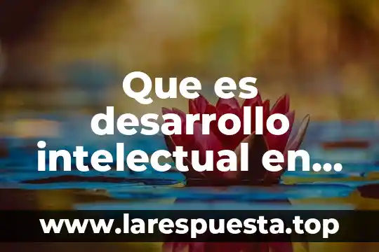 Que es intelectual de educacion especial 4 Que es desarrollo intelectual en la adolescencia