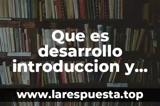 Que es desarrollo introduccion y conclusion