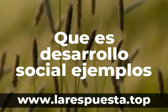 Que es el plan de desarrollo en méxico 6 Que es desarrollo social ejemplos