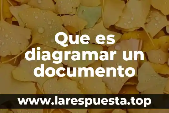 Que es diagramar un documento