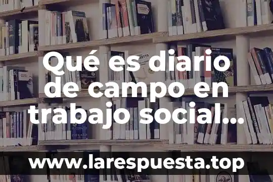 Qué es diario de campo en trabajo social autor