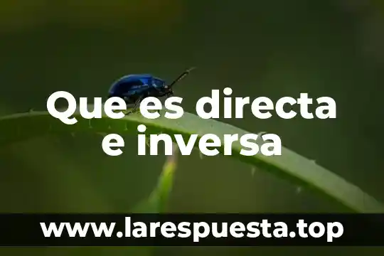 Que es directa e inversa