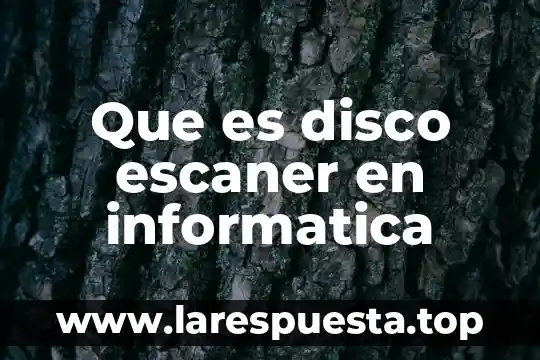 Que es disco escaner en informatica
