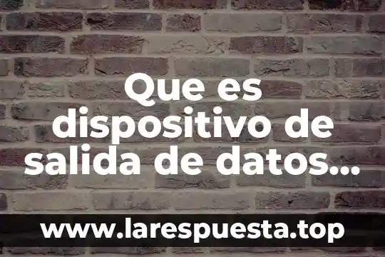 Que es papiro en informatica 5 Que es dispositivo de salida de datos en informatica