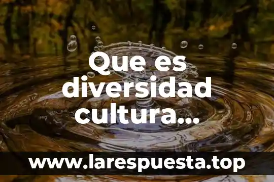 Que es diversidad cultura significado