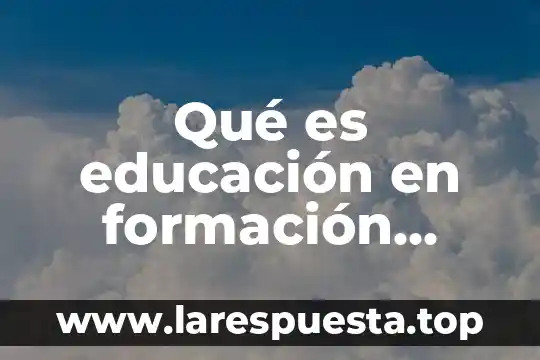 Qué es educación en formación cívica y ética