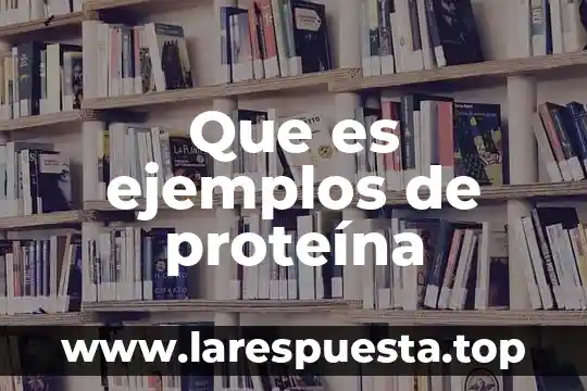 Que es ejemplos de proteína