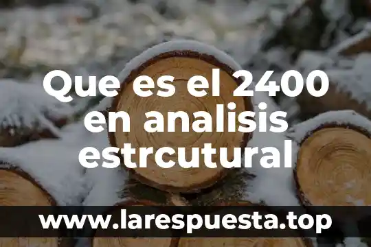 Que es el 2400 en analisis estrcutural