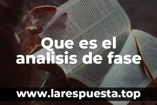 Que es el analisis de fase