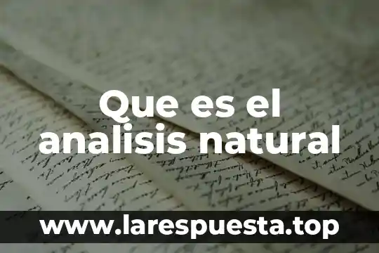 Qué es un análisis crítico de textos 7 Que es el analisis natural