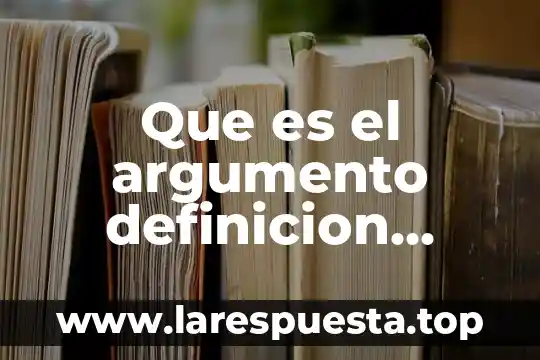 Que es el argumento definicion corta