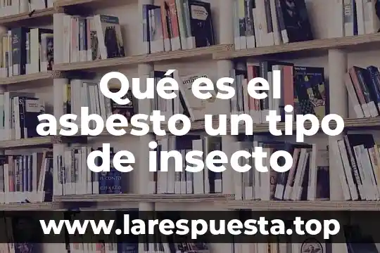 Que es un caño tipo mop 3 Qué es el asbesto un tipo de insecto