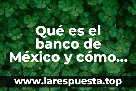 Qué es el banco de México y cómo está estructurado