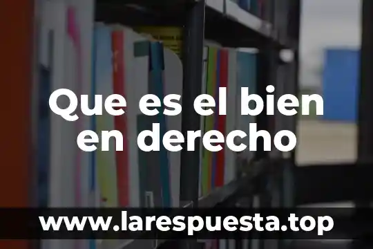 Que es un bien un producto y un servicio 8 Que es el bien en derecho