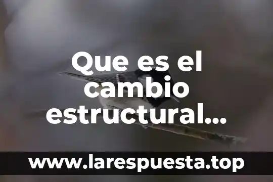 Que es el cambio estructural yahoo