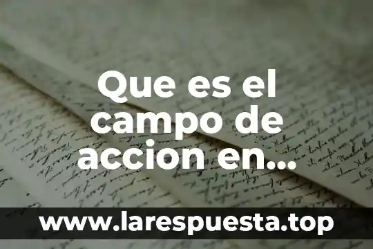 Que es el campo de accion en salud publica