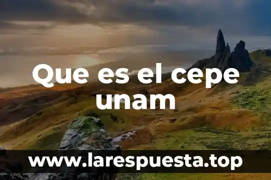 Que es una marca segun la unam 8 Que es el cepe unam