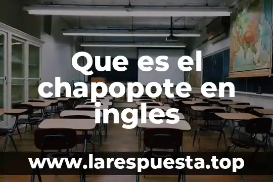 Que es el chapopote en ingles