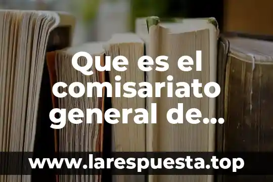 Que es el comisariato general de subsistencias y precios