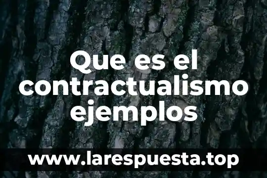 Que es el contractualismo ejemplos