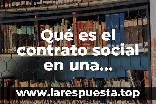Qué es el contrato social en una sociedad mercantil