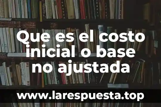 Que es una experiencia de aprendizaje en educacion inicial 8 Que es el costo inicial o base no ajustada