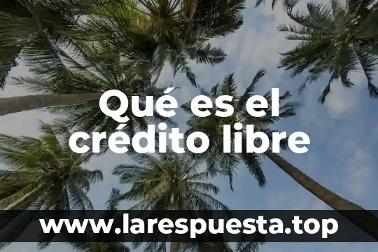 Qué es el crédito joven inadem 7 Qué es el crédito libre