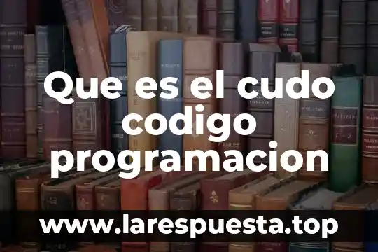 Que es el cudo codigo programacion