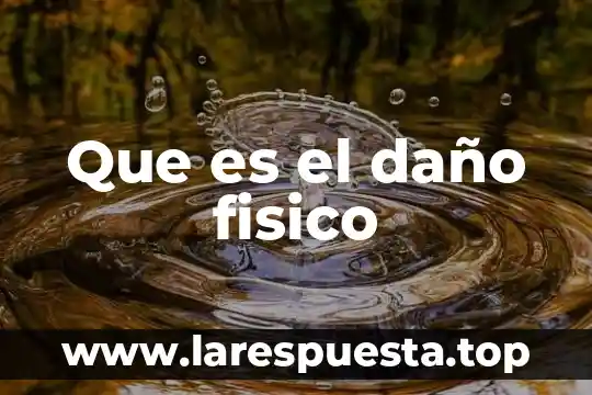 Por que es buena la reparacion del daño 3 Que es el daño fisico