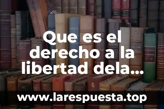 Que es el derecho a la libertad dela persona
