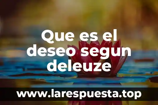 Qué es lo concreto según el autor 4 Que es el deseo segun deleuze