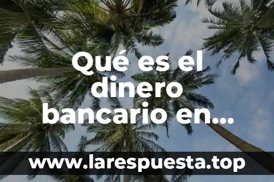 Qué es el dinero bancario en economía