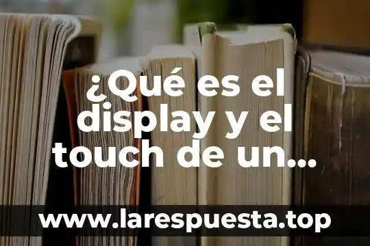 Que es el display de una computadora portatil 4 ¿Qué es el display y el touch de un celular?