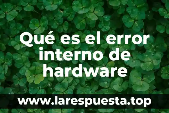 Qué es más recomendable RAID por hardware o por software 5 Qué es el error interno de hardware