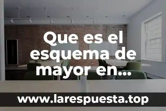 Que es el esquema de mayor en contabilidad