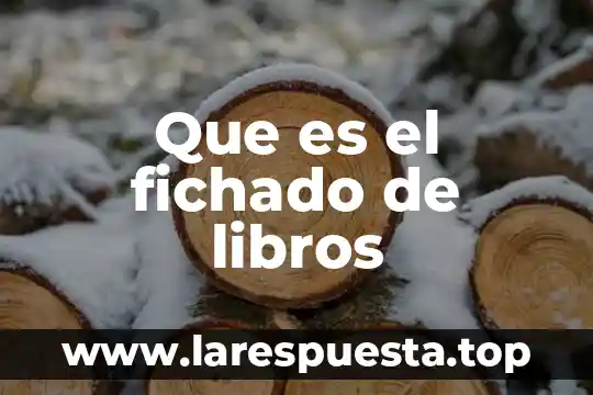 Que es rebozo en libros 5 Que es el fichado de libros