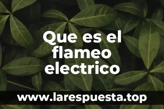 Que es el flameo electrico