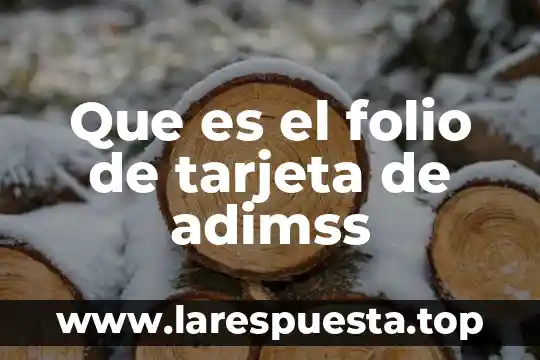 Tarjeta de credito garsntizada que es 4 Que es el folio de tarjeta de adimss