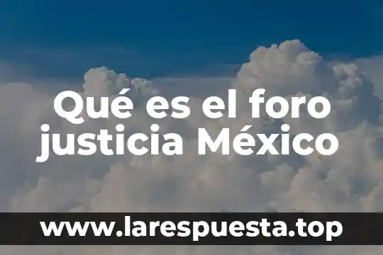Qué es el foro justicia México