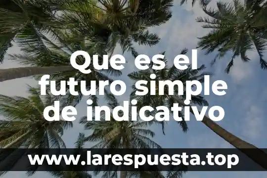 Que es modo indicativo y imperativo 4 Que es el futuro simple de indicativo