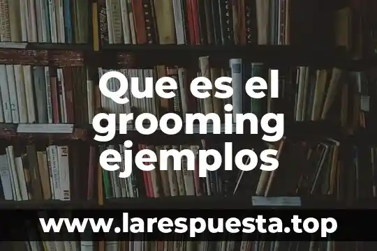 Que es el grooming ejemplos