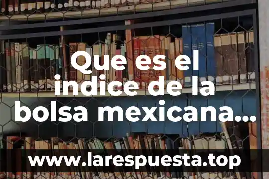 Que es sintesis en un texto de argumentacion 7 Que es el indice de la bolsa mexicana de valores