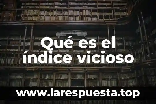 Que es el indice de rentabilidad de un proyecto 4 Qué es el índice vicioso