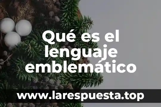 Qué es el lenguaje emblemático