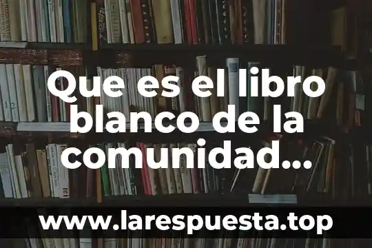 Que es una chaveta definicion 4 Que es el libro blanco de la comunidad europea
