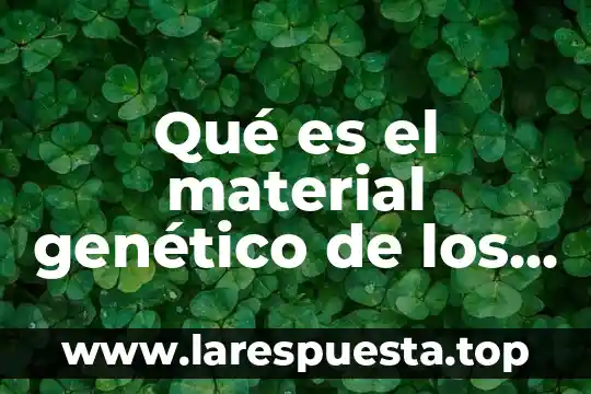 Qué es el material genético de los seres vivos