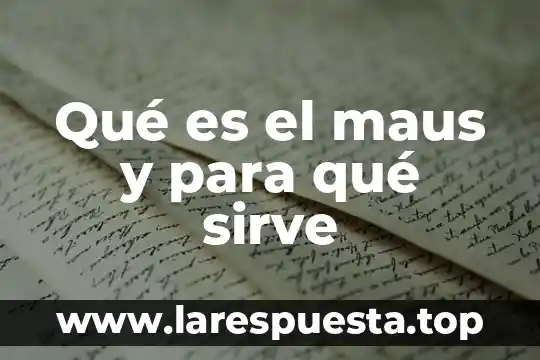 Serialcloner que es y para que sirve 8 Qué es el maus y para qué sirve